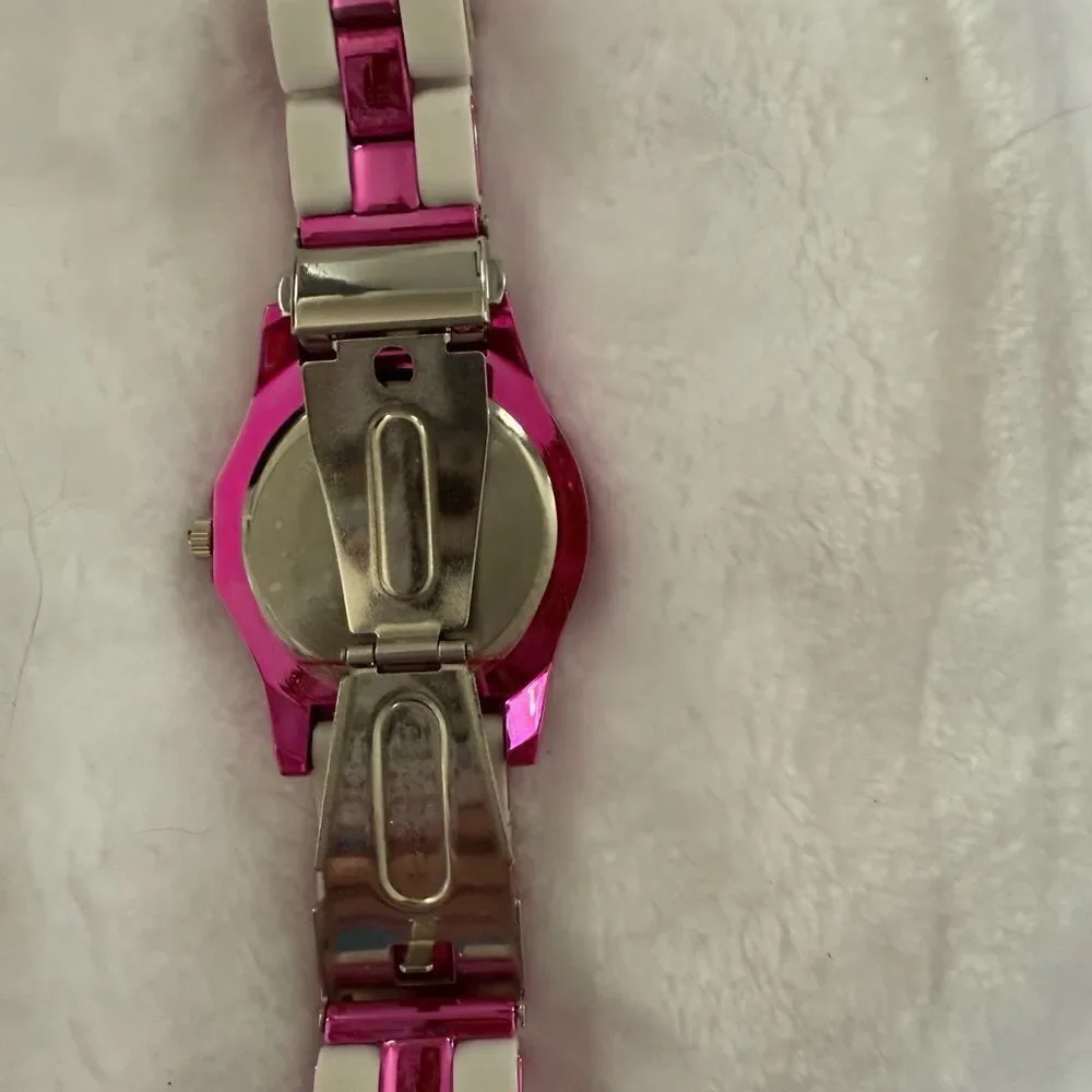 Women’s Pink and White Watch